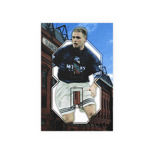 Paul Gascoigne 8 Rangers Print